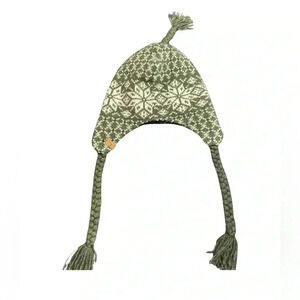 Green Woolrich Snowflake Beanie
